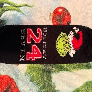 The Grinch “Holiday 24/7” Fuzzy Christmas Socks